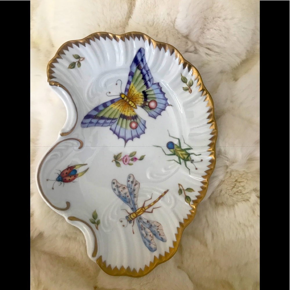 Anna Weatherly hand-painted porcelain trinket dish